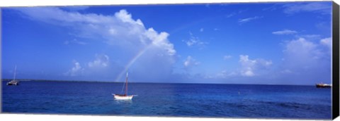 Framed Sailboat Bonaire Netherlands Antilles Print