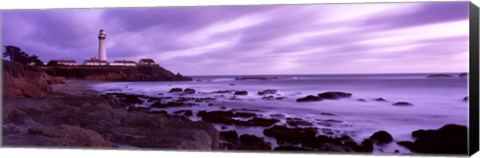 Framed Lighthouse on the coast, Pigeon Point Lighthouse, California, USA Print