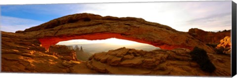 Framed Mesa Arch glowing at sunrise, Canyonlands National Park, Utah, USA Print