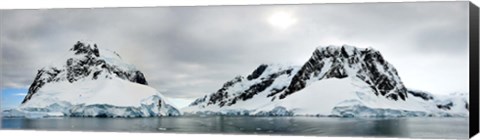 Framed Mountains and glaciers, Lemaire Channel, Antarctic Peninsula Print