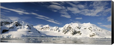 Framed Mountains and glaciers, Paradise Bay, Antarctic Peninsula Print