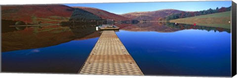 Framed Pier at a lake, St Mary&#39;s Loch, Scottish Borders, Scotland Print