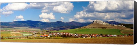 Framed Castle on a hill, Spissky Hrad, Slovakia Print