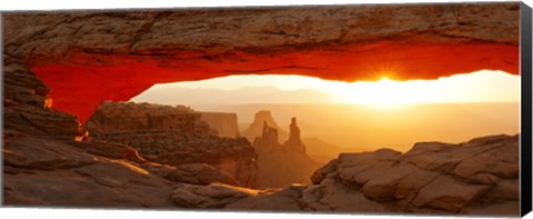 Framed Mesa Arch at sunset, Canyonlands National Park, Utah, USA Print