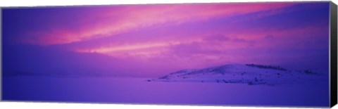 Framed Panguitch Lake at sunset, Utah, USA Print