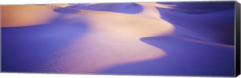 Framed Sand dunes at sunset, Stovepipe Wells, Death Valley, California, USA Print