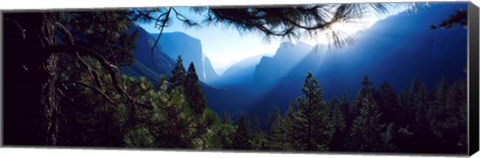 Framed Tunnel View Point at sunrise, Yosemite National Park, California, USA Print