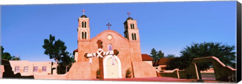 Framed Church in a city, San Miguel Mission, Socorro, New Mexico, USA Print