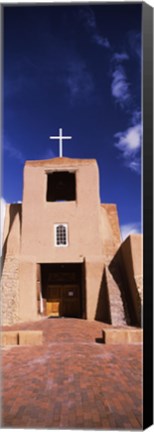 Framed Facade of a church, San Miguel Mission, Santa Fe, New Mexico, USA Print