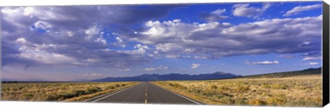 Framed US Highway 160 through Great Sand Dunes National Park and Preserve, Colorado, USA Print