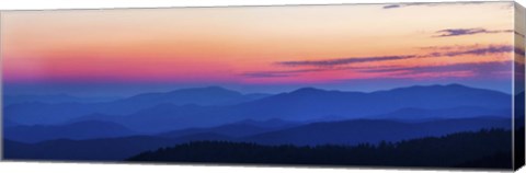 Framed Blue &amp; Pink Sunset at Clingmans Dome,Tennessee Print