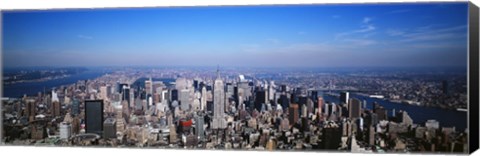 Framed Aerial View, New York City, NYC, New York State, USA Print