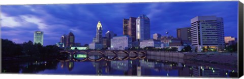 Framed USA, Ohio, Columbus, Scioto River Print