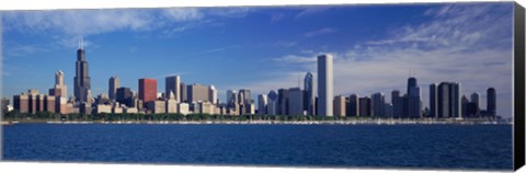 Framed Chicago Skyline from Lake Michigan Print