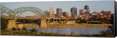 Framed Bridge over a river, Kansas city, Missouri, USA Print