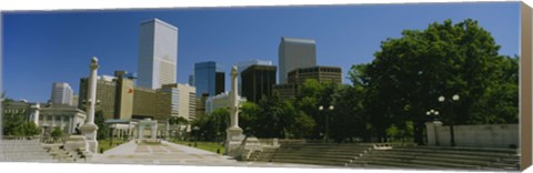 Framed Buildings of Denver Skyline Print