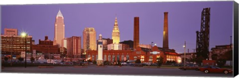 Framed Skyline, Cleveland, Ohio, USA Print