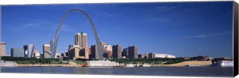 Framed Skyline Gateway Arch St Louis MO USA Print