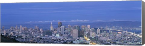 Framed San Francisco cityscape Upper Market California Print