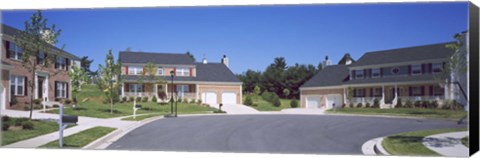 Framed Houses Along A Road, Seaberry, Baltimore, Maryland, USA Print