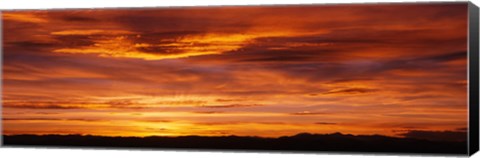 Framed Sky at sunset, Daniels Park, Denver, Colorado, USA Print