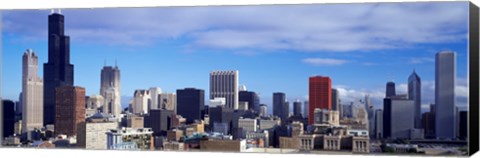 Framed Skyscrapers in a city, Sears Tower, Chicago, Cook County, Illinois, USA Print