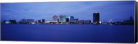 Framed Buildings on the waterfront, Norfolk, Virginia, USA Print