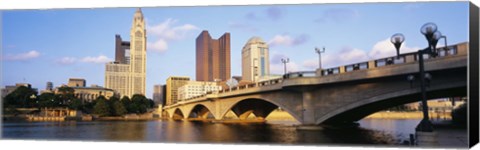 Framed Scioto River, Columbus, Ohio, USA Print