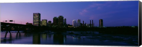 Framed Richmond, Virginia at Night Print