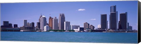 Framed Detroit, Michigan Skyline Print