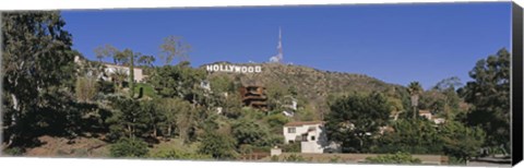 Framed USA, California, Los Angeles, Hollywood Sign at Hollywood Hills Print