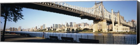 Framed Queensboro Bridge Over East River, Manhattan Print