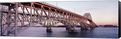 Framed Bridge across a river, South Grand Island Bridge, Niagara River, Grand Island, Erie County, New York State, USA Print