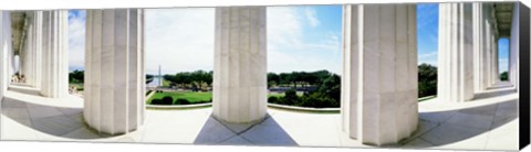 Framed Lincoln Memorial Columns, Washington DC Print