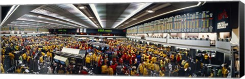 Framed Traders in a stock market, Chicago Mercantile Exchange, Chicago, Illinois, USA Print