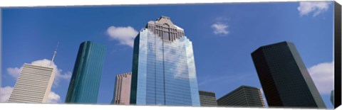 Framed Downtown Office Buildings, Houston, Texas, USA Print