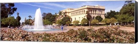 Framed Fountain in San Diego Print