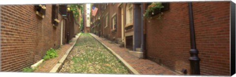 Framed Street View of Beacon Hill, Boston Massachusetts Print