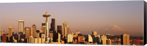 Framed Skyline, Seattle, Washington State, USA Print