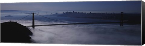 Framed USA, California, San Francisco, Fog over Golden Gate Bridge Print