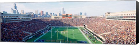 Framed High angle view of spectators in a stadium, Soldier Field (before 2003 renovations), Chicago, Illinois, USA Print