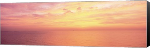 Framed Clouds over a lake at sunrise, Lake Michigan, Chicago, Illinois, USA Print