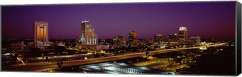 Framed Orlando, Florida at Night Print