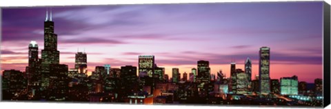 Framed Skyscrapers At Dusk, Chicago Print