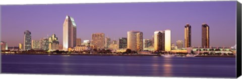 Framed Skyscrapers in a city, San Diego, San Diego County, California, USA Print