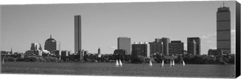 Framed MIT Sailboats, Charles River, Boston, Massachusetts, USA Print