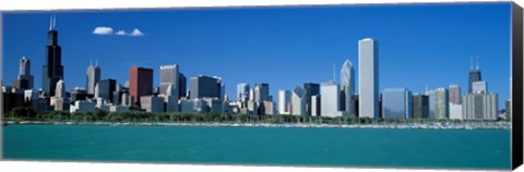 Framed Skyline Chicago IL USA Print