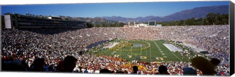 Framed Spectators watching a football match, Rose Bowl Stadium, Pasadena, City of Los Angeles, Los Angeles County, California, USA Print