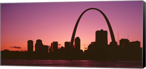 Framed USA, Missouri, St Louis, sunset Print