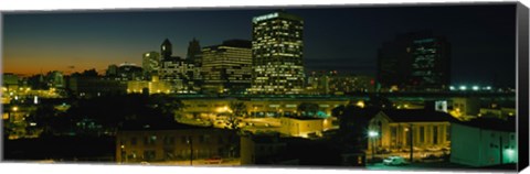 Framed Newark, New Jersey at Night Print